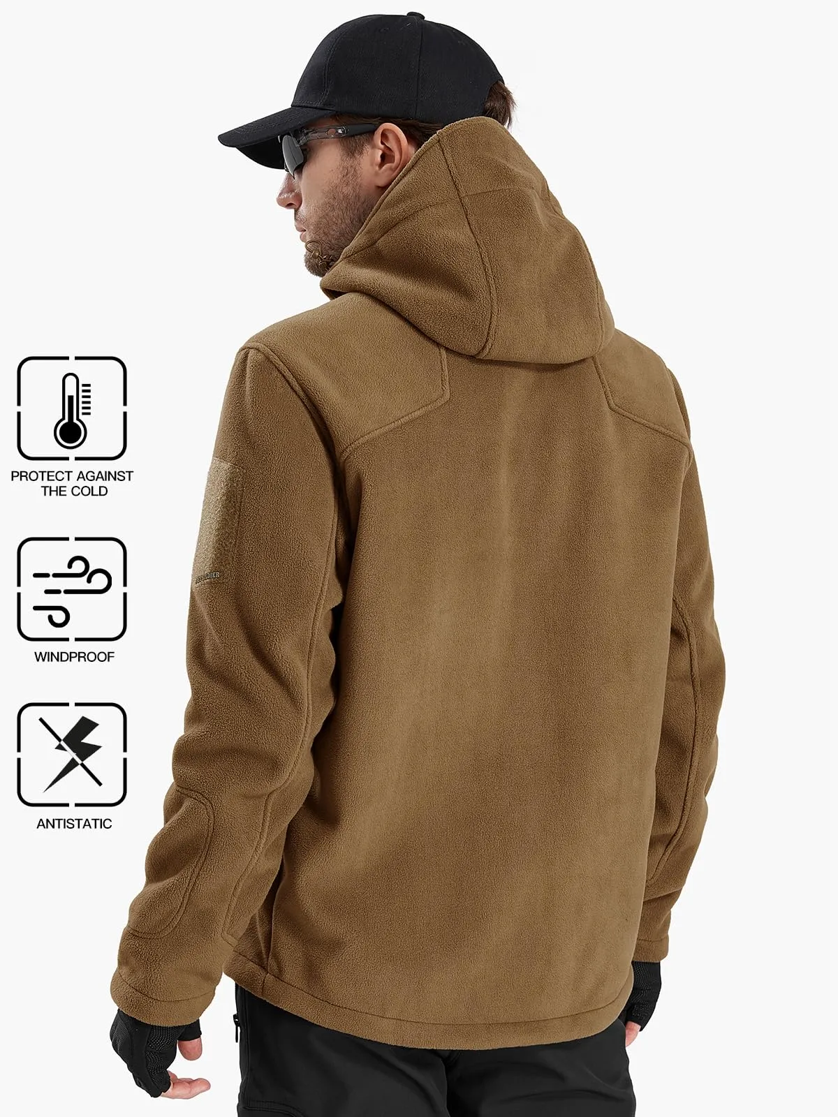 ARES Men's Tactical Fleece Zip-up Hoodie