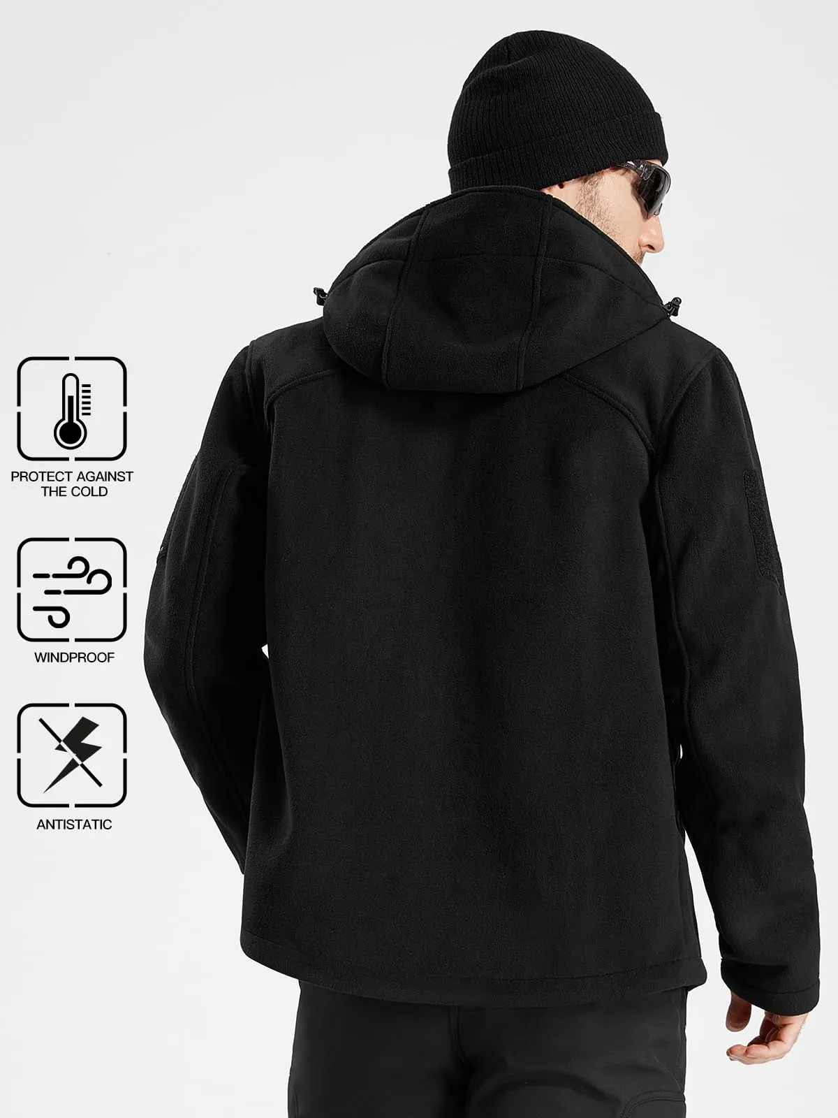 ARES Men's Tactical Fleece Zip-up Hoodie