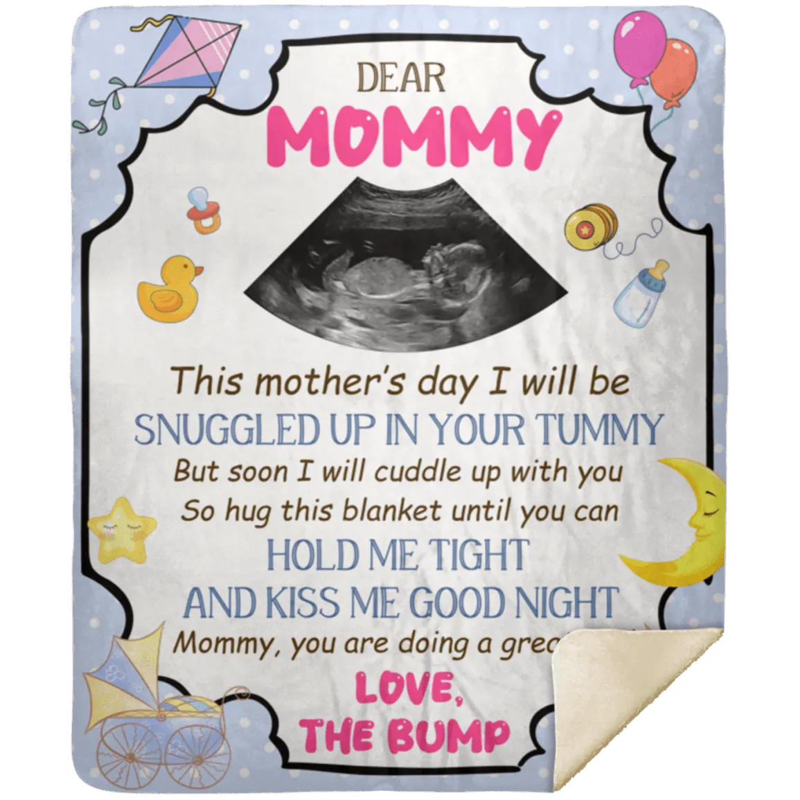 Baby Bump Mink Sherpa Blanket