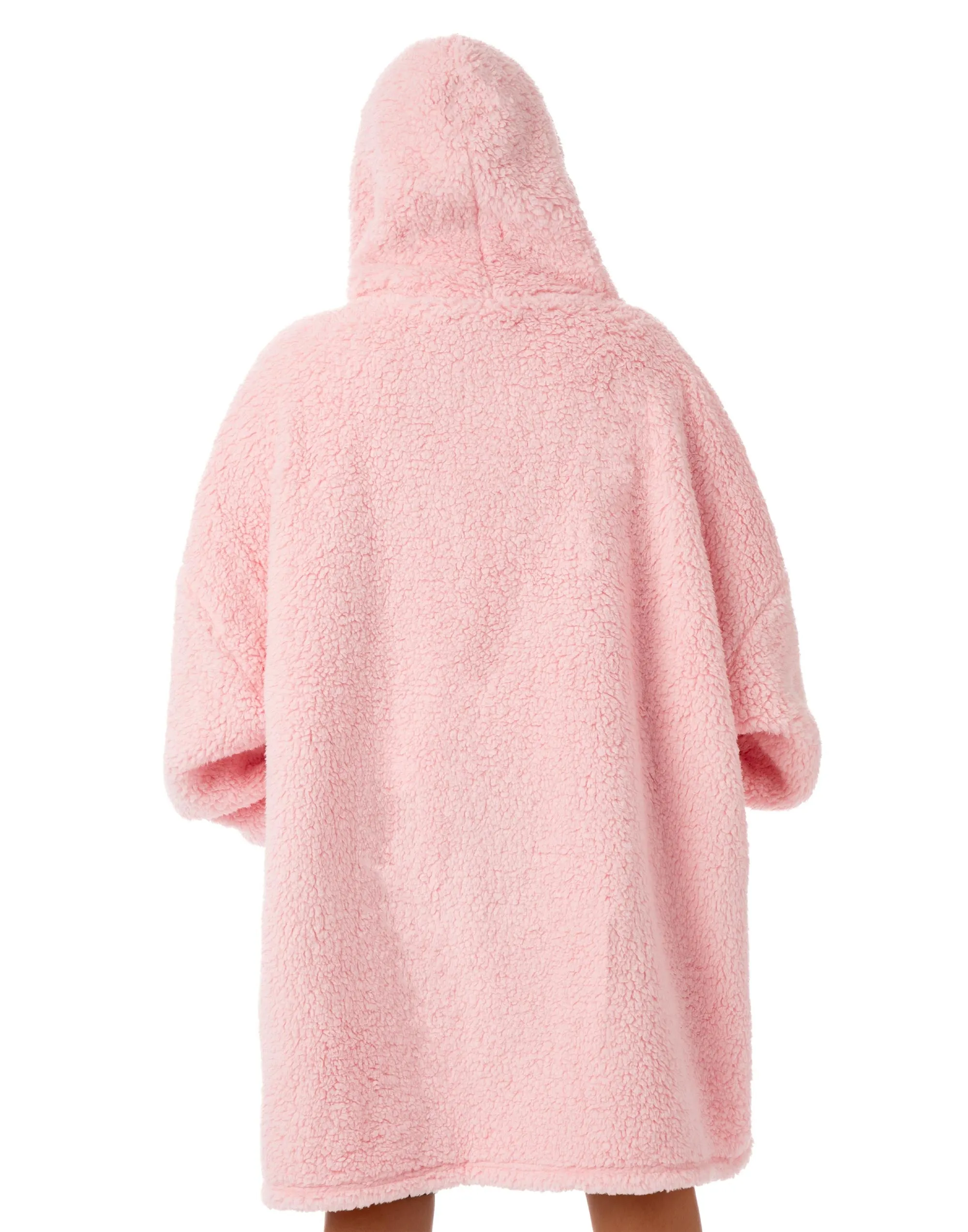 Barbie Women's Pink Full Sherpa Blanket Hoodie