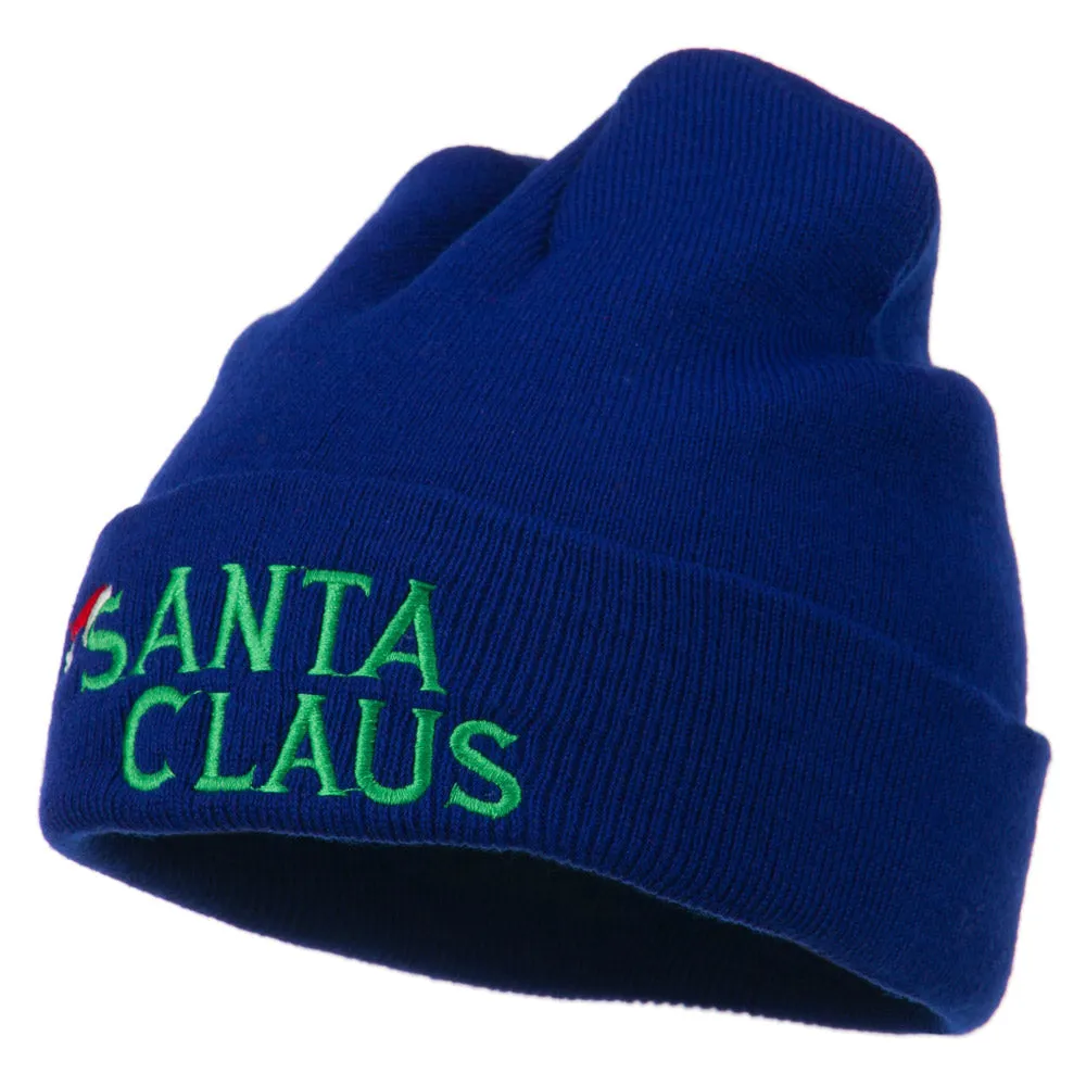 Christmas Santa Claus Embroidered Long Beanie