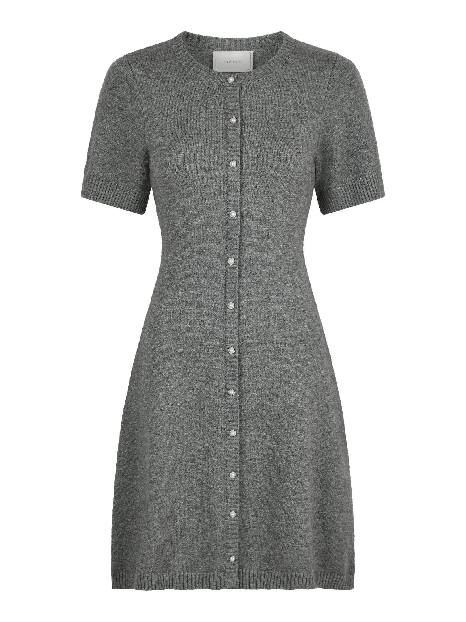 Elise Knit Dress - Dark Grey Melange