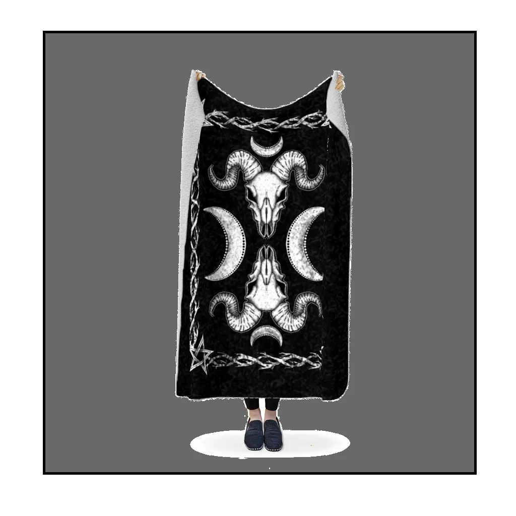 Goat Skull Fleece Sherpa Blanket