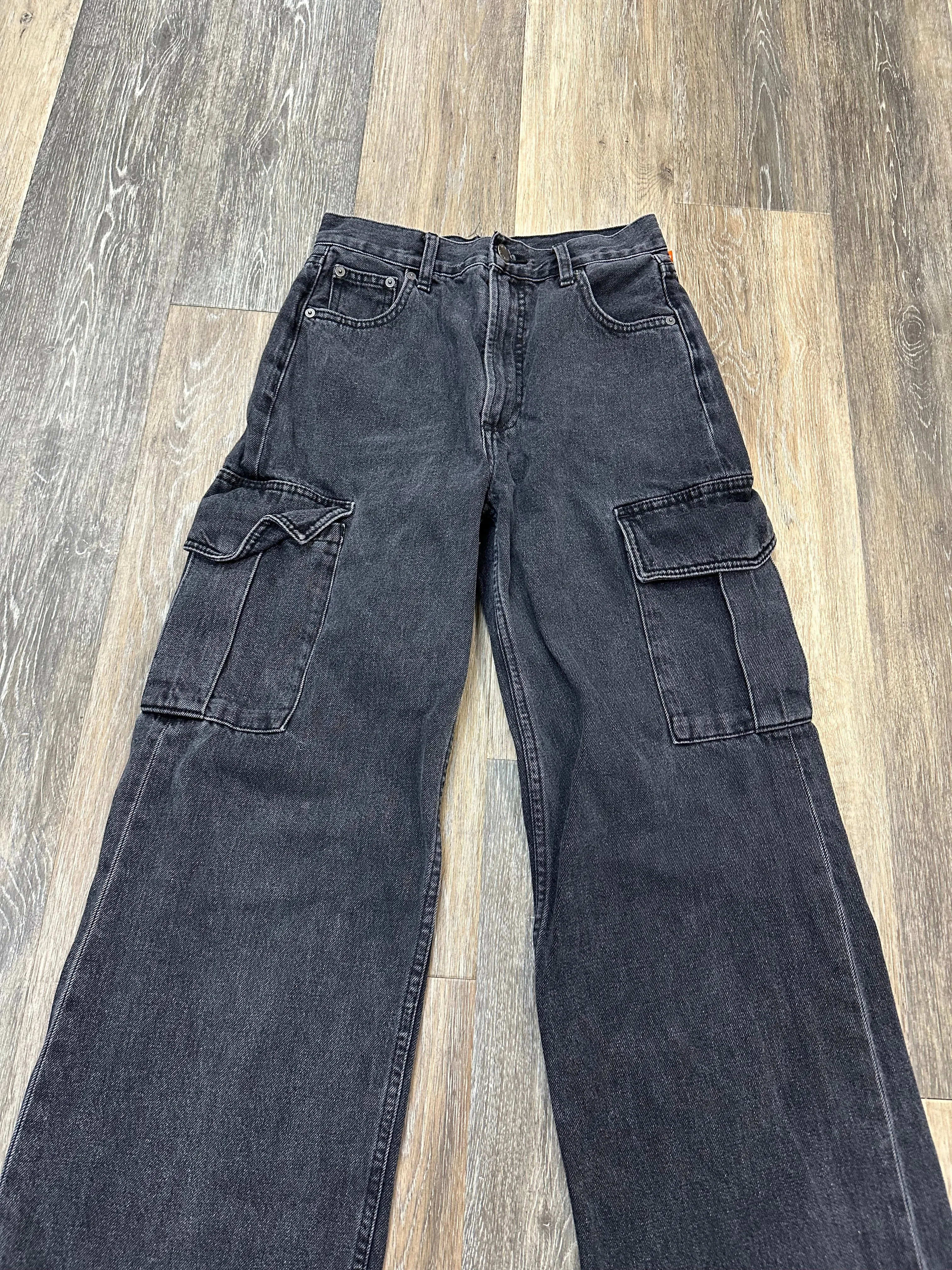 Jeans Wide Leg By Denim Forum In Black Denim, Size: 0