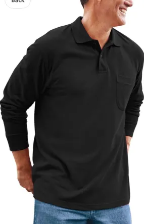 Men's Long Sleeve Polo Shirt Classic Regular Fit Casual Shirt with Pocket Sport Shirt   S24009