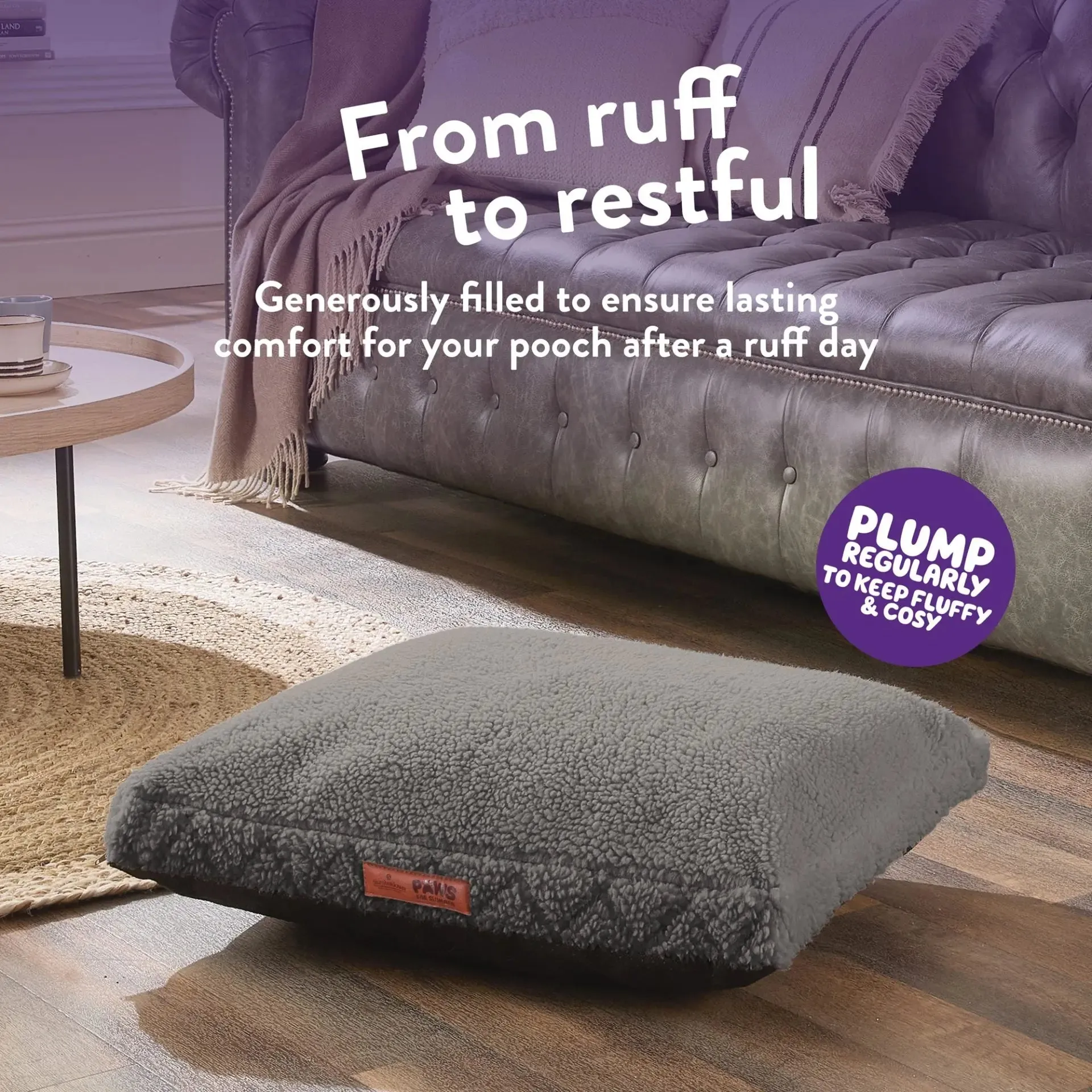 Paws for Slumber Sherpa Fleece Pet Bed