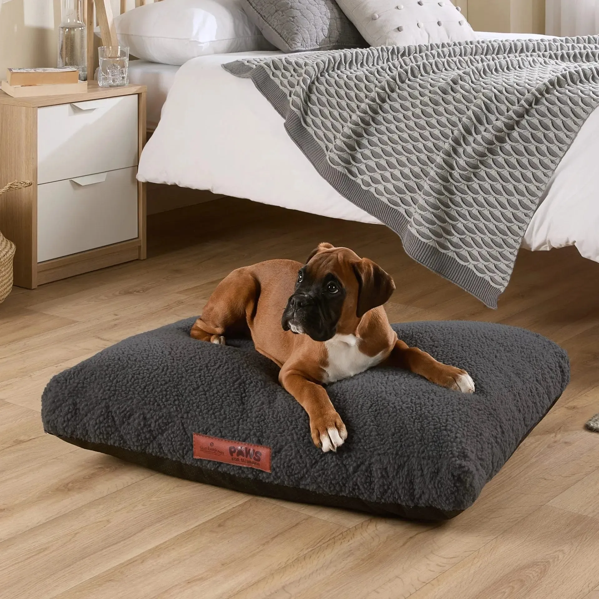 Paws for Slumber Sherpa Fleece Pet Bed