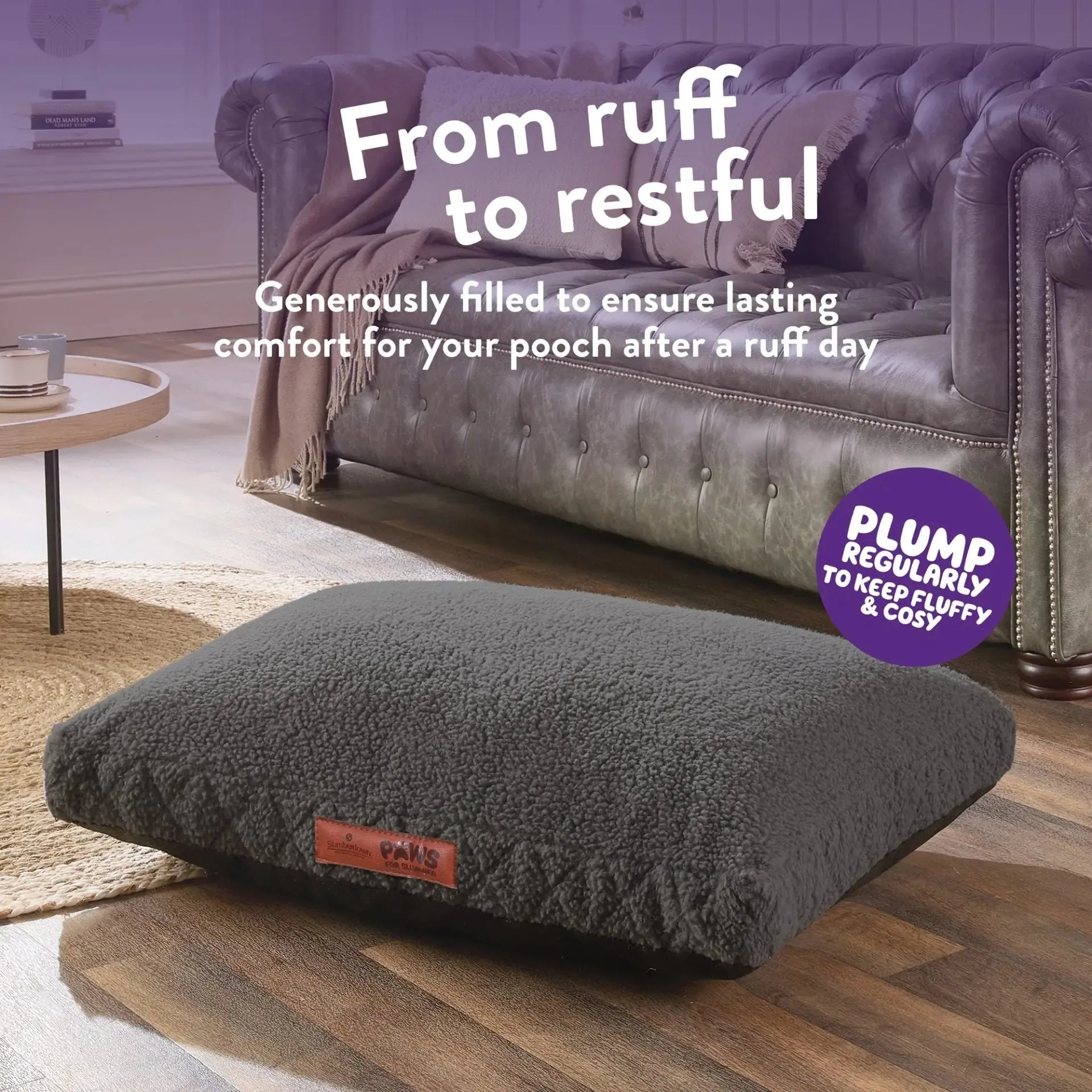 Paws for Slumber Sherpa Fleece Pet Bed
