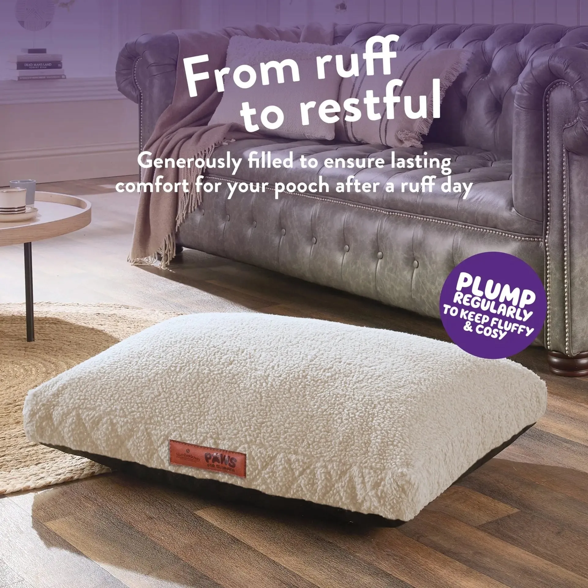 Paws for Slumber Sherpa Fleece Pet Bed