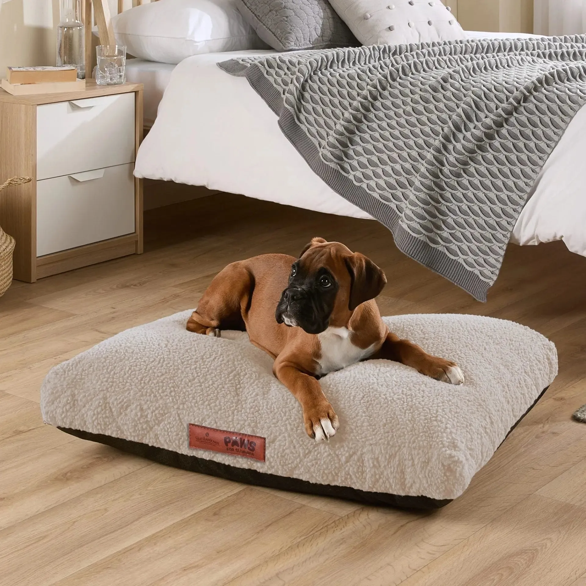 Paws for Slumber Sherpa Fleece Pet Bed
