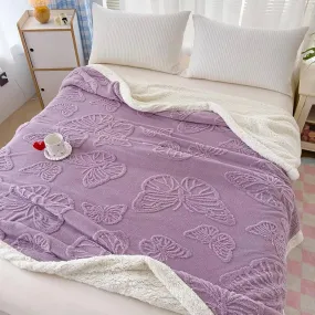 Reexplore Super Soft Light Weight Double Bed King Size All Seasons Double Bed Blanket for Kids, Teenagers & Adults (200 x 230 cm, 78 x 90 Inches) (Lavender)