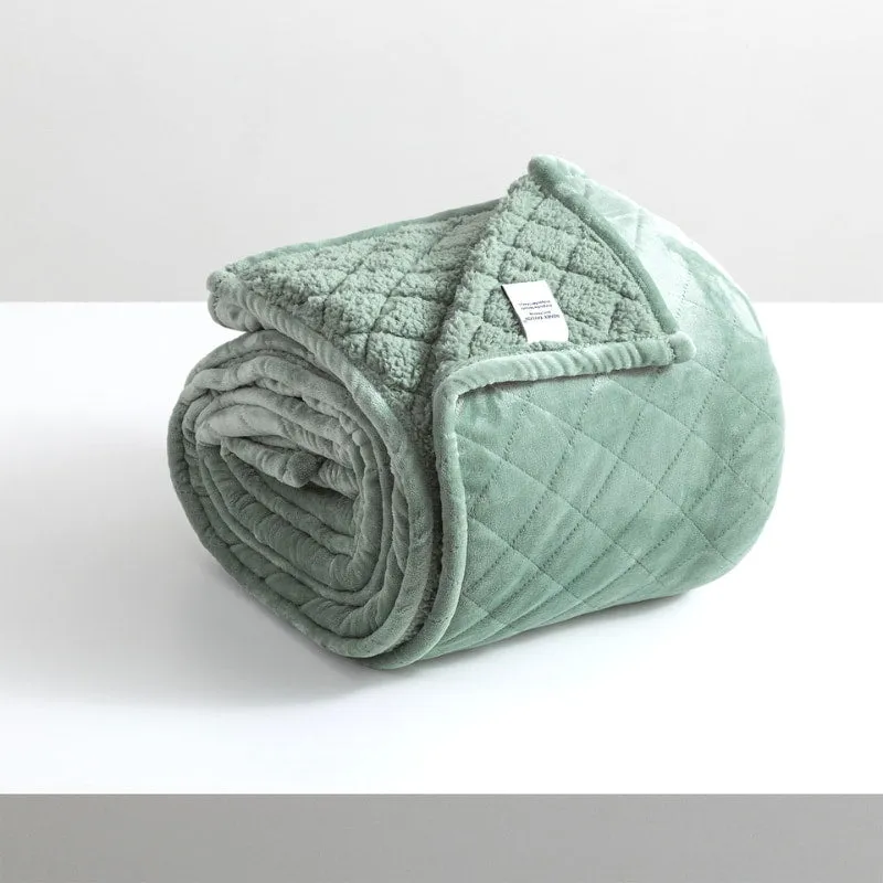 Renee Taylor Heston Ultra Soft Velvet Sherpa Blanket
