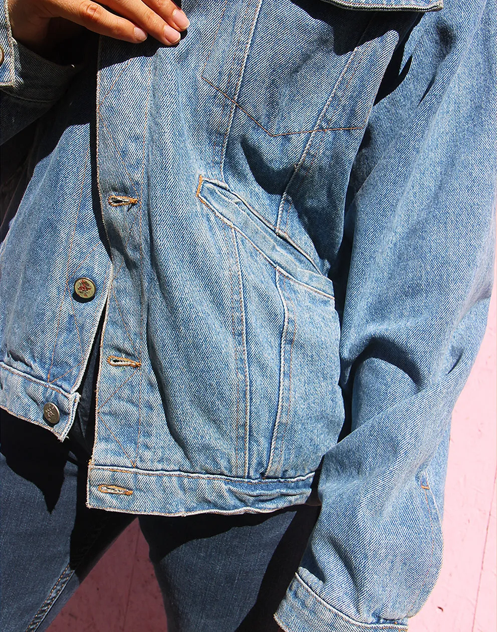 Sherpa Jean Jacket in Blue