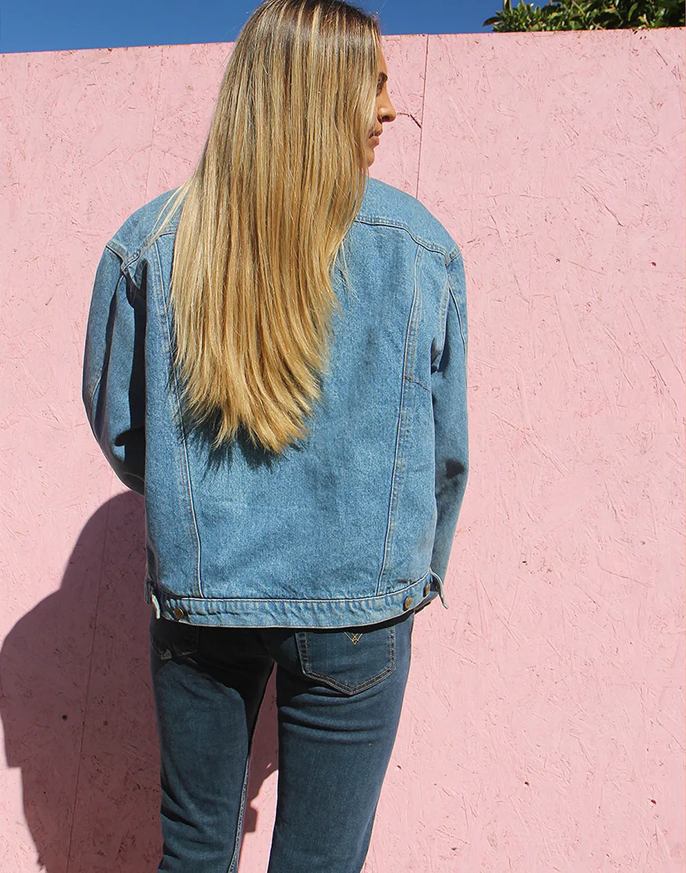 Sherpa Jean Jacket in Blue