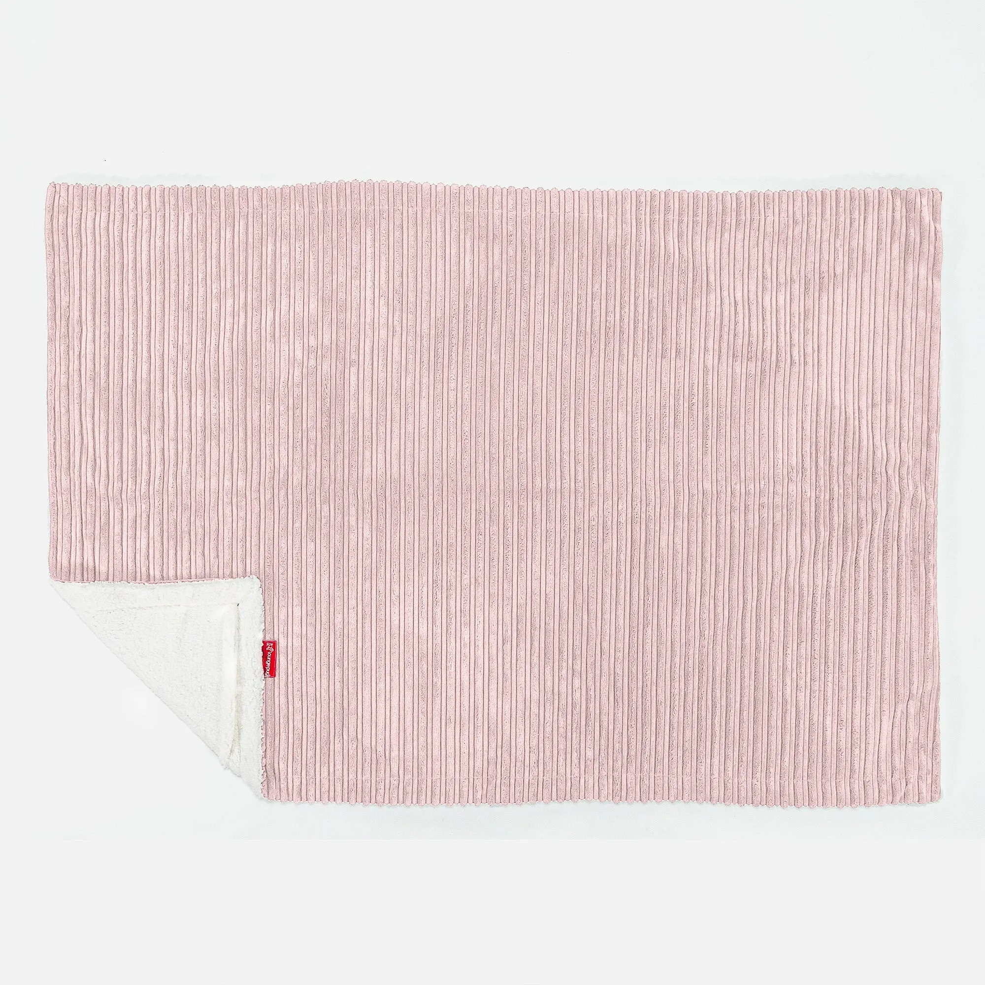 Sherpa Throw / Blanket - Cord Blush Pink
