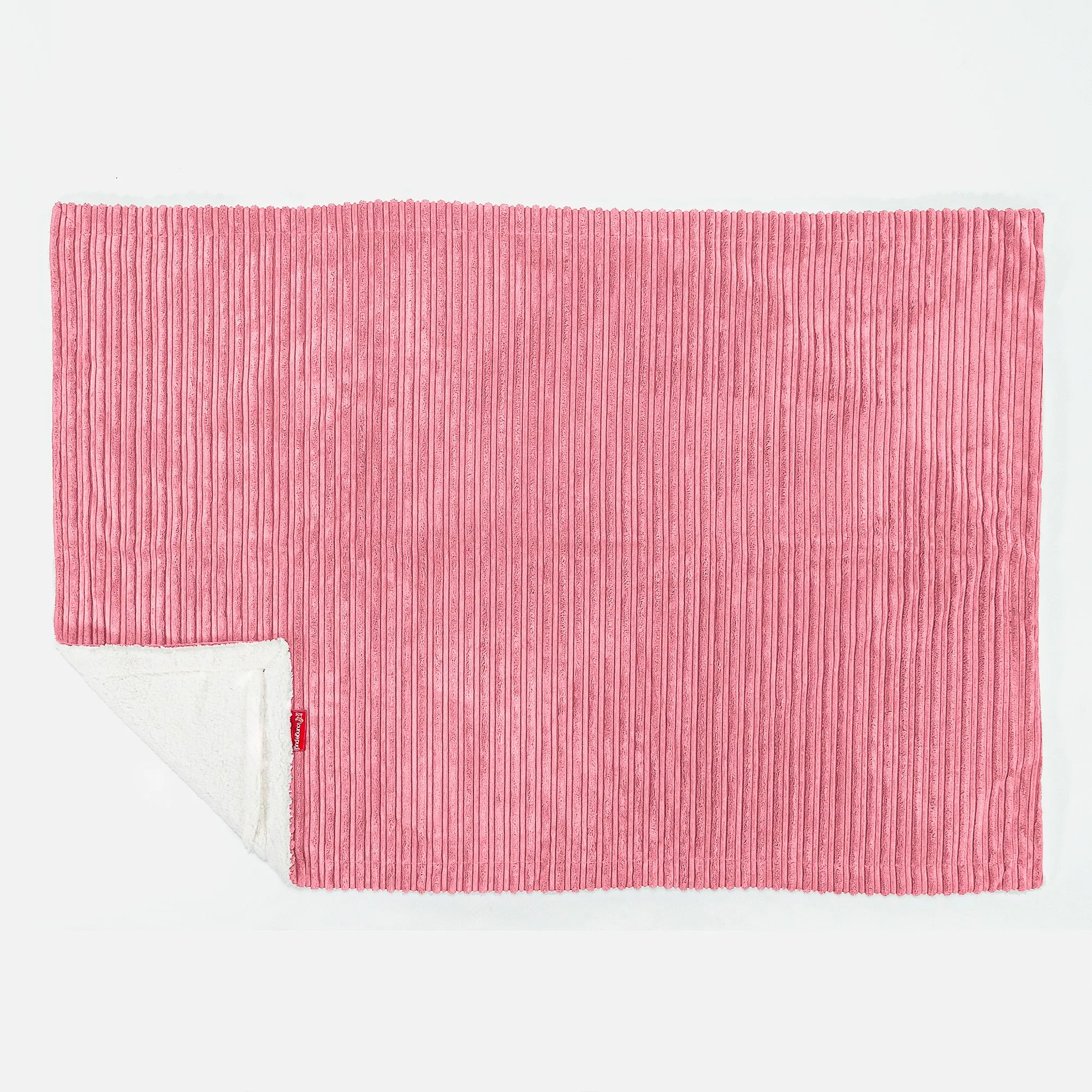 Sherpa Throw / Blanket - Cord Coral Pink