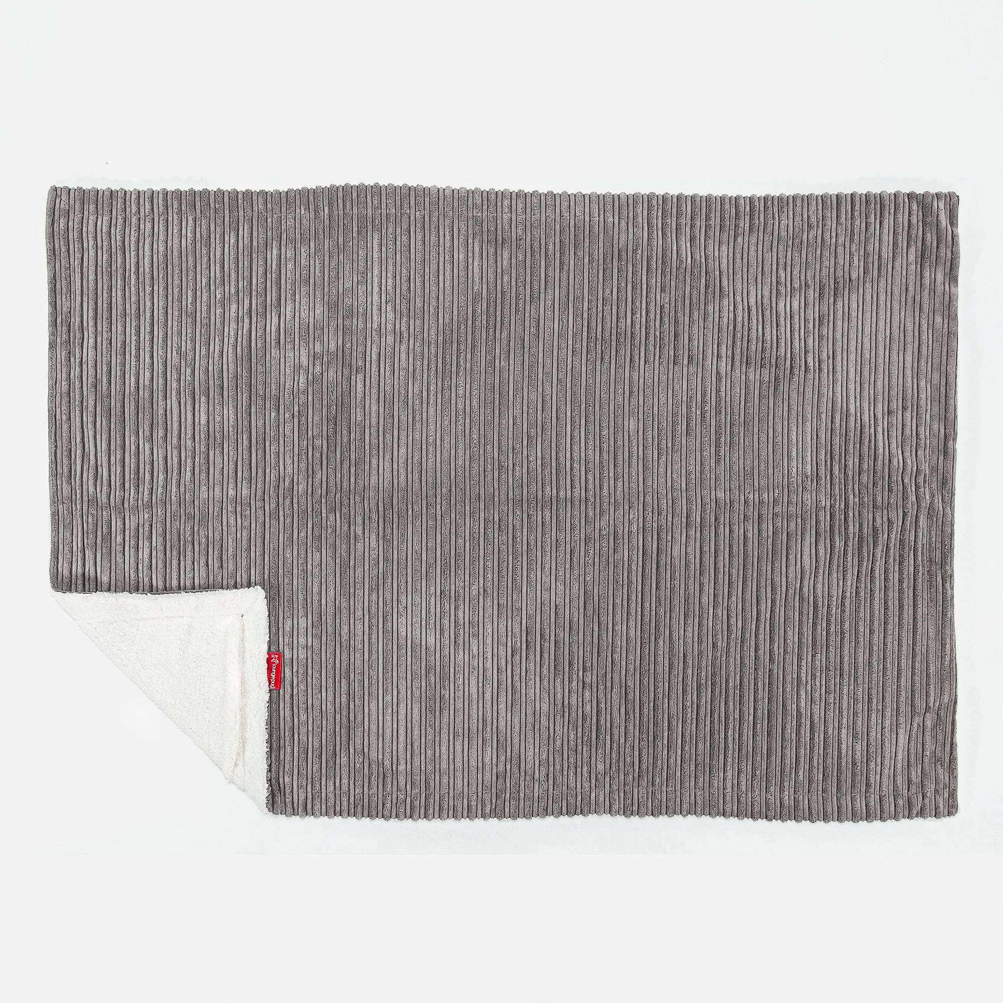 Sherpa Throw / Blanket - Cord Graphite Grey
