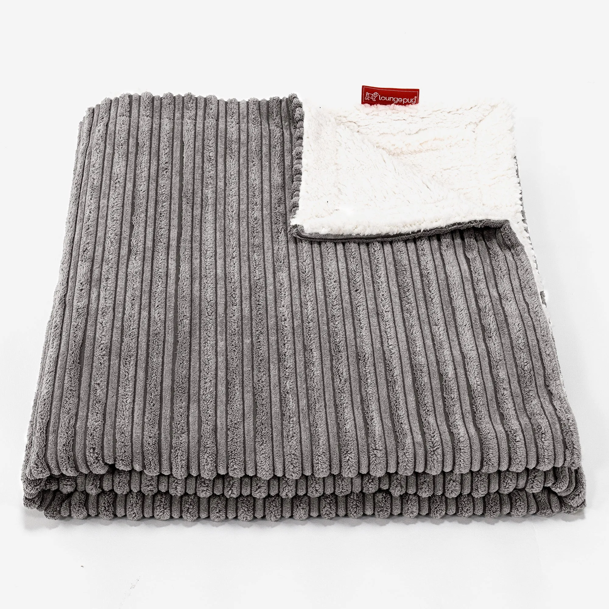 Sherpa Throw / Blanket - Cord Graphite Grey