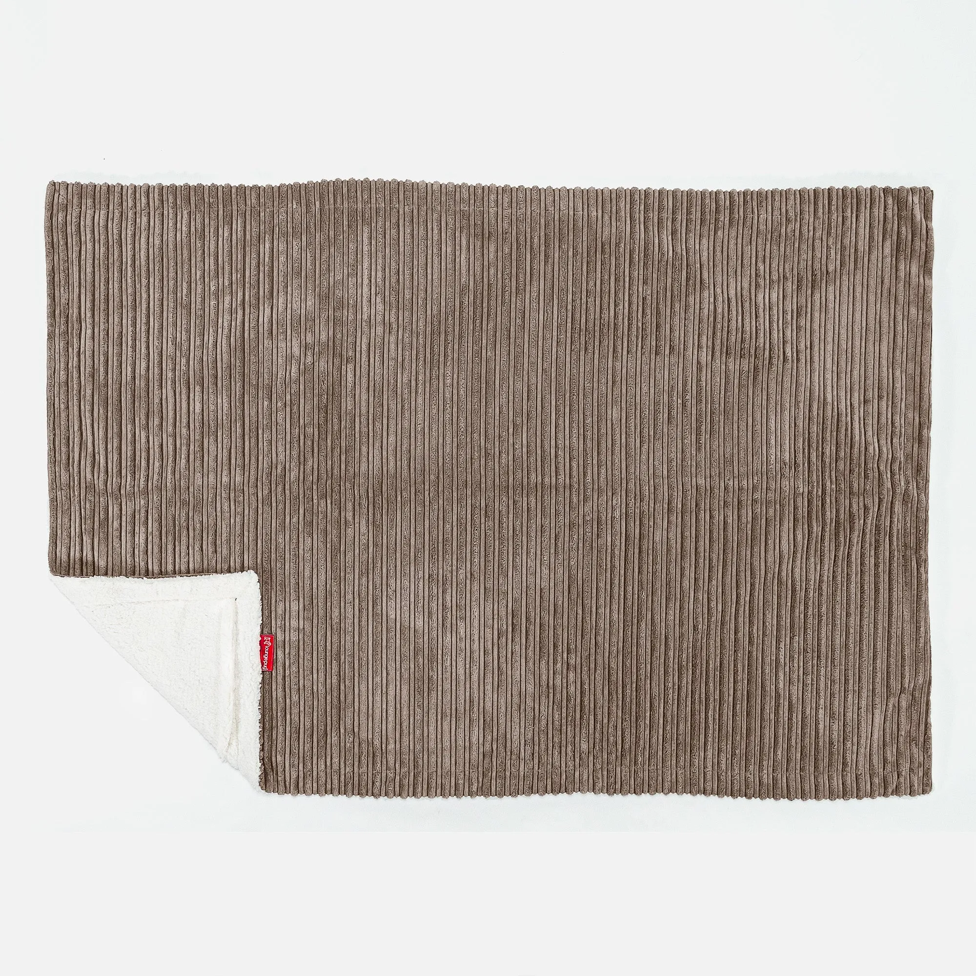 Sherpa Throw / Blanket - Cord Mocha Brown
