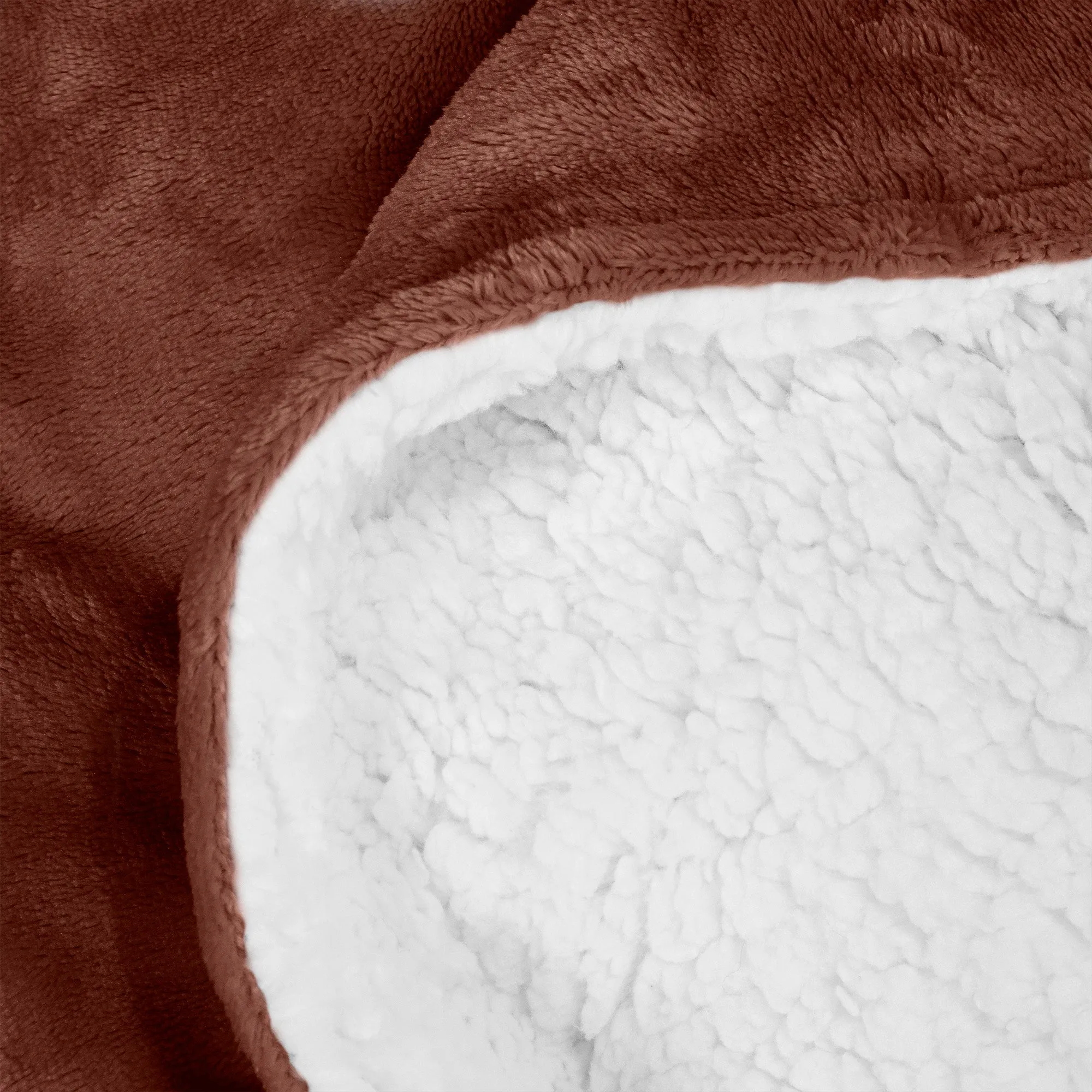 Sherpa Throw / Blanket - Fleece Brown