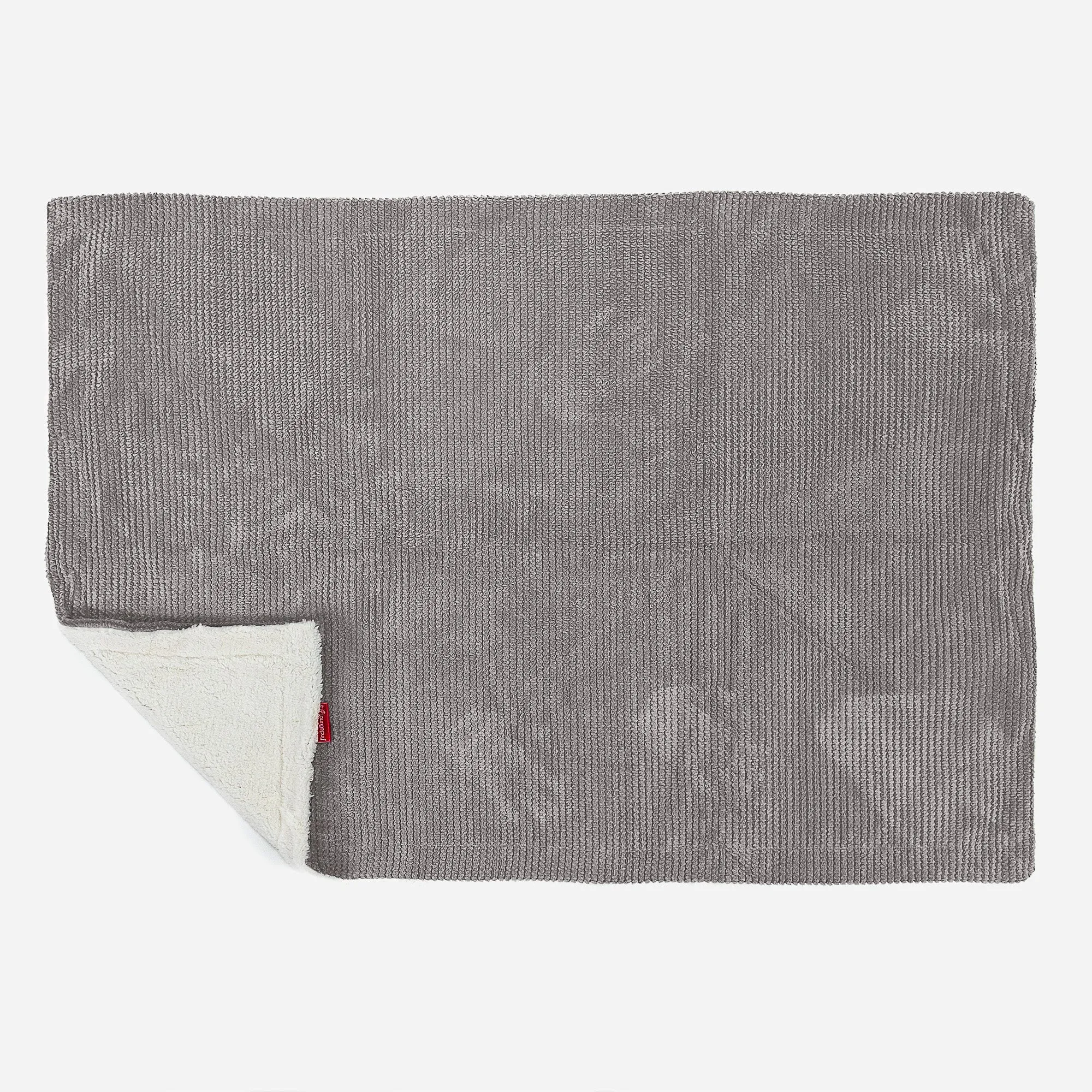 Sherpa Throw / Blanket - Pom Pom Charcoal Grey