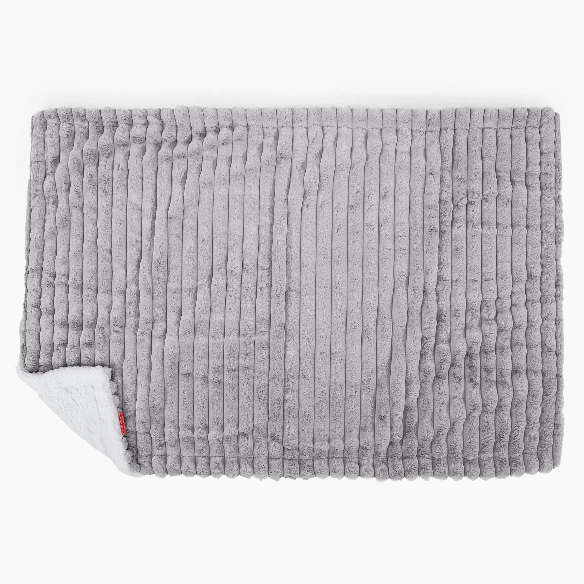 Sherpa Throw / Blanket - Ultra Plush Cord Grey