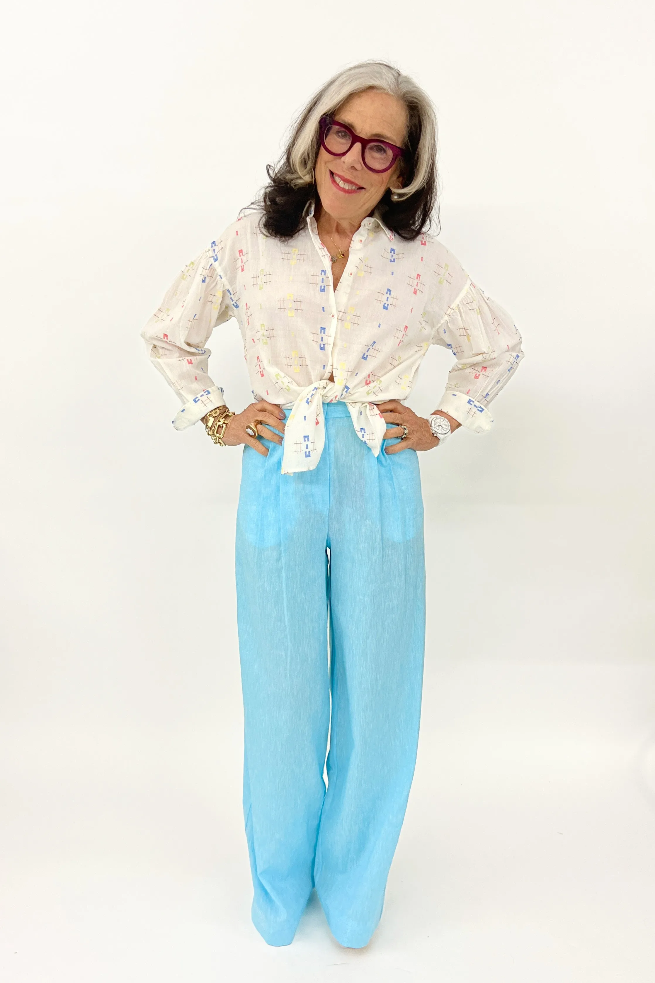 Vivetta - Linen Pant: Blue