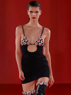 Wave's Heartbeats Mini Dress