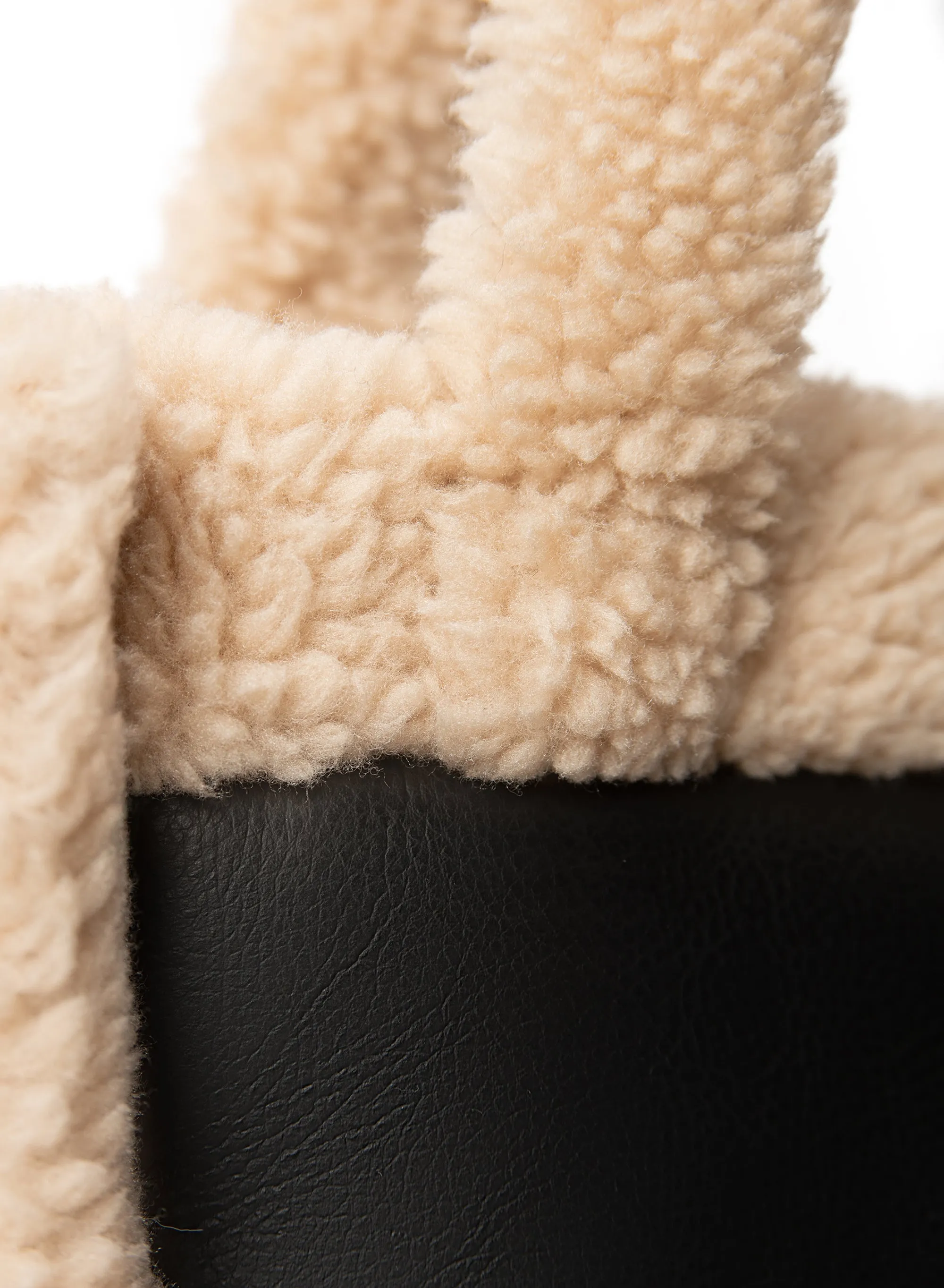 ZOEY | Sherpa Leather Tote